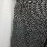 Bruce Hunt Black & White Checked Wool Peacoat Polo Coat Mens L Vintage 80s VTG