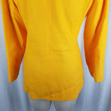 Ivana Wool Removable Velvet Embossed Collar Wrap Blazer Jacket Womens 10 USA