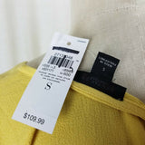 Ann Taylor Factory Wrap Side Tie Yellow Chiffon Midi Dress Womens S NWT $110