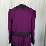 Marie St. Claire Soutache Maxi Skirt Suit Outfit Set Blazer Jacket Womens XS 8