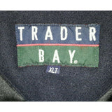 Trader Bay Quilted Insulated Double Breasted Wool Navy PeaCoat Jacket Mens XLT