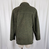 LL Bean Wool Full Button Up Shirt Jacket Lightweight Baird Barn Coat Womens L