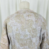 Coldwater Creek Woven Textured Embroidered Tapestry Jacket Womens 12 3/4 Sleeve