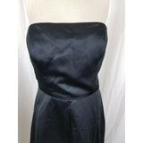 White House Black Market Strapless Satin Cocktail Dress Little Black Womens 12