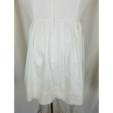 Ellen Tracy White Cotton Summer Sundress Pleated Dress Womens 12 Weighted Lined