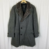 Jordan Marsh Aztec Timme Tuft Alpaca Fur Herringbone Western Peacoat Mens 42 L