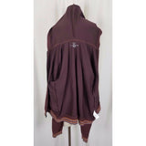 Patagonia Hooded Full Zip Up Jersey Knit Sweatshirt Track Jacket Womens M Brown