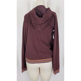 Patagonia Hooded Full Zip Up Jersey Knit Sweatshirt Track Jacket Womens M Brown