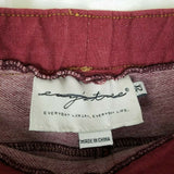 Evy's Tree Denim Skinnies Ponte Pants Skinny Jeans Jeggings Leggings Maroon 2X