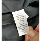 Banana Republic Black Wool Peacoat Coat Mens S Placket Front Charcoal Preppy