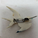 Vintage Lot of 8 Brooch Pins Birds Faux Turquoise St Labre Variety Club Japan