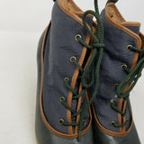 LL Bean Wedge Platform Lace Up Fabric Ankle Boots Womens 8 M Winter Fashion Snow