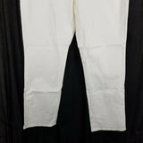 LL Bean 1912 Classic Fit White Denim Jeans Womens 16 NWT American Made Fabric