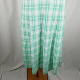 LL Bean Freeport Studios Green Plaid Maxi Summer Shirt Dress Womens Petites 10P