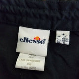 Ellesse Limited Presa 59107 Black Nylon Trousers Pants Womens 12 Cinch Waist VTG