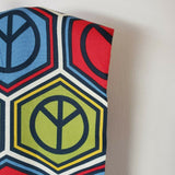 Richloom Peace Signs Hexagons 4 yds Screenprint Design Cotton Fabric 2010 Bold