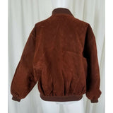Vintage Gruppo V Vegan Leather Rust Brown Flight Bomber Jacket Mens XL Italy