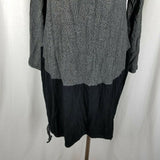 Matti Mamane Jersey Knit Sack Dress Black Gray Colorblock Scoop Neck Womens S