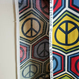 Richloom Peace Signs Hexagons 4 yds Screenprint Design Cotton Fabric 2010 Bold