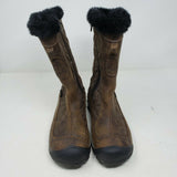 Keen Betty Boot II Brown Leather Shearling Fur Winter Snow Boots Wmns 6 Quilted