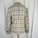 LL Bean Wool Herringbone Tweed Plaid Riding Country Jacket Blazer Womens 12P