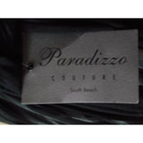Rubber Ducky Paradizzo Couture South Beach Zebra Twirl Plunge Dress Womens S