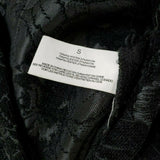 Gloria Vanderbilt Floral Embroidered Tapestry Button Up Black Jacket Womens S