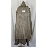 Saxton Hall Petites Double Breasted Belted Insulated Trench Coat Womens 14P Tan