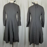 Pauline Trigere Bonwitt Teller Worsted Wool Fit & Flare Dress Womens S M Vintage