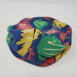 Bright Loud Painters Newsboy Cabbie Driver Flat Cap Hat Beret Vintage 80s Mens L