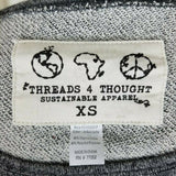Threads 4 Thought Jersey Knit Sweatshirt Top Mottled Heathered Black Womens XS