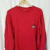 Harley Davidson Savannah GA on River St Long Sleeve Tee T-Shirt Mens XL Red 2010