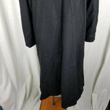 London Fog Black Winter Wool Blend Long Maxi Peacoat Womens 14 Oversized Baggy
