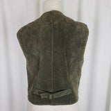Leather Sound Pig Suede Patchwork Vest Buckle Back Womens S Boho Hippie Country