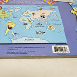 The Fun World Atlas Map Puzzles Activities Hardcover Book Vintage 2000