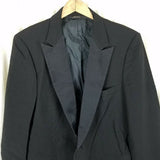 Vintage After Six Strictly Formal Black Satin Tuxedo Sportcoat Jacket Mens 42R