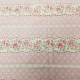 Pink Antique Roses Calico Floral Fabric Hobby Lobby Screenprinted Cotton