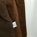 Vintage MCM 70s F.A.I. Chocolate Brown Velvet Jacket Blazer Womens 14 Button Up