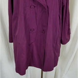 Laura Ashley Double Breasted Wide Lapel Swing Trench Coat Womens M Great Britain