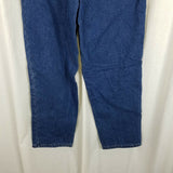 LL Bean Relaxed Fit Plaid Flannel Lined Insulated Denim Blue Jeans Mens 36 36x29
