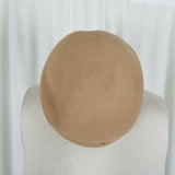 Vintage Bollman Co 100% Doeskin Felt Ascot Hat Mens Adults 21.75 Snap Brim Camel