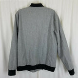 Calibrate Wool Quilted Bomber Jacket Mens XL Gray Tornado Heather Cargo Pockets