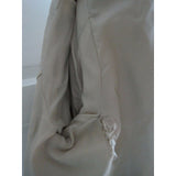 Filene's Cow Split Leather Cropped Open Front Stand Up Collar Jacket Womens sz L