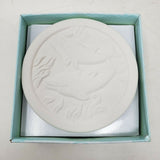 Beachcomber Terracotta Sea Coasters Dolphins Waterproof Thirsty Stone 3D Raised