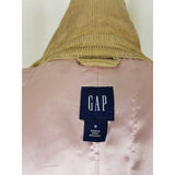 Gap Corduroy Double Breasted Trench Style Short Peacoat Jacket Womens S Camel