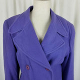 Finity Studio Wool Cashmere Double Breasted Peacoat Jacket Short Coat Womens 12