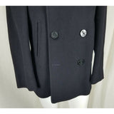 Vintage Peacoat Mens 34R Vietnam Era 8 Button Military Kersey Mans Wool Coat 60s