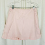 Adidas Stretch Tennis Golf Skort Skirt + Shorts Womens 10 Pastel Pink Cotton