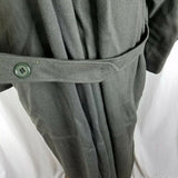 Cassidy Army Green Wool Long Maxi Peacoat Dress Coat Womens 8 Hand Tailored USA