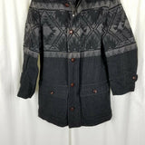 Banana Republic Cabinwear Southwestern Wool Peacoat Short Coat Mens XS Black